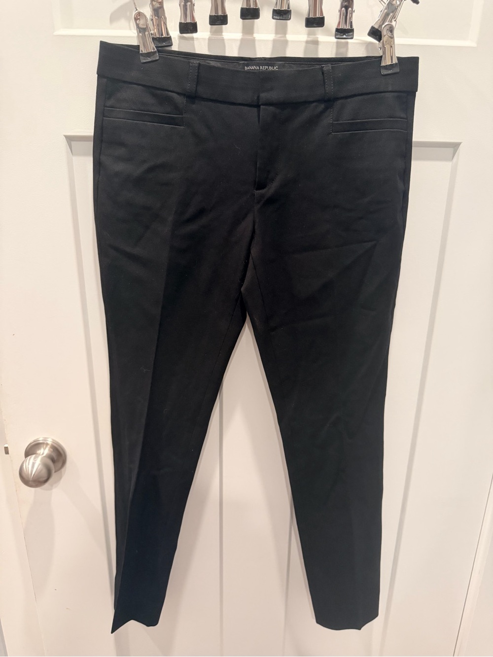Banana Republic Sloan Fit Black Slim Ankle Stretch Pants Size 2